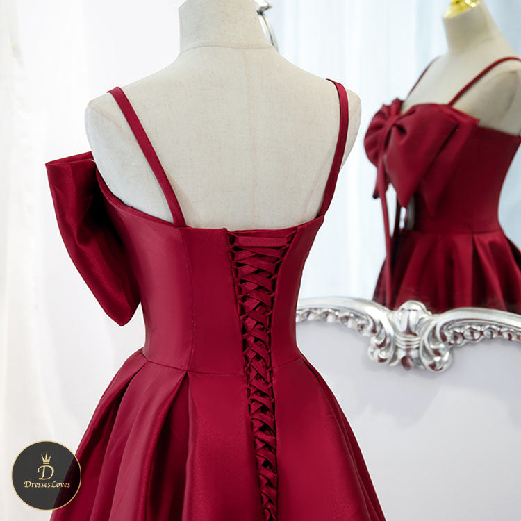 #5179 Strap bow evening dress