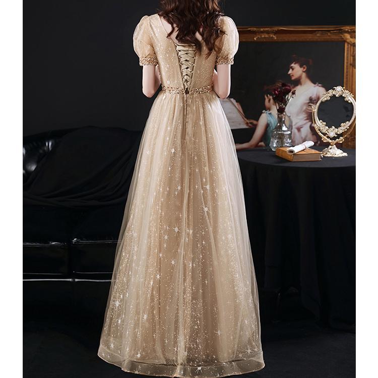 #60091 Abendkleid mit Puffärmeln