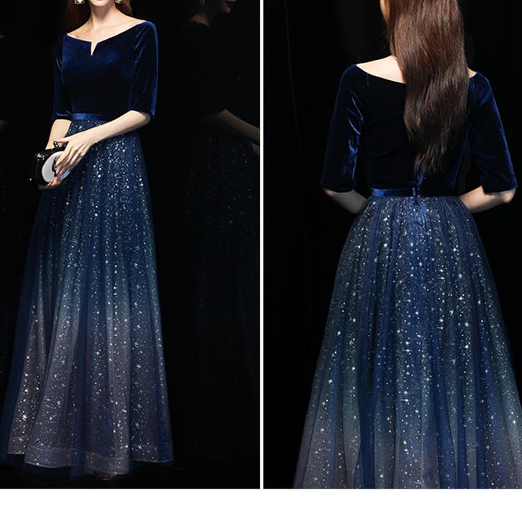#60093 Velvet Evening Dress