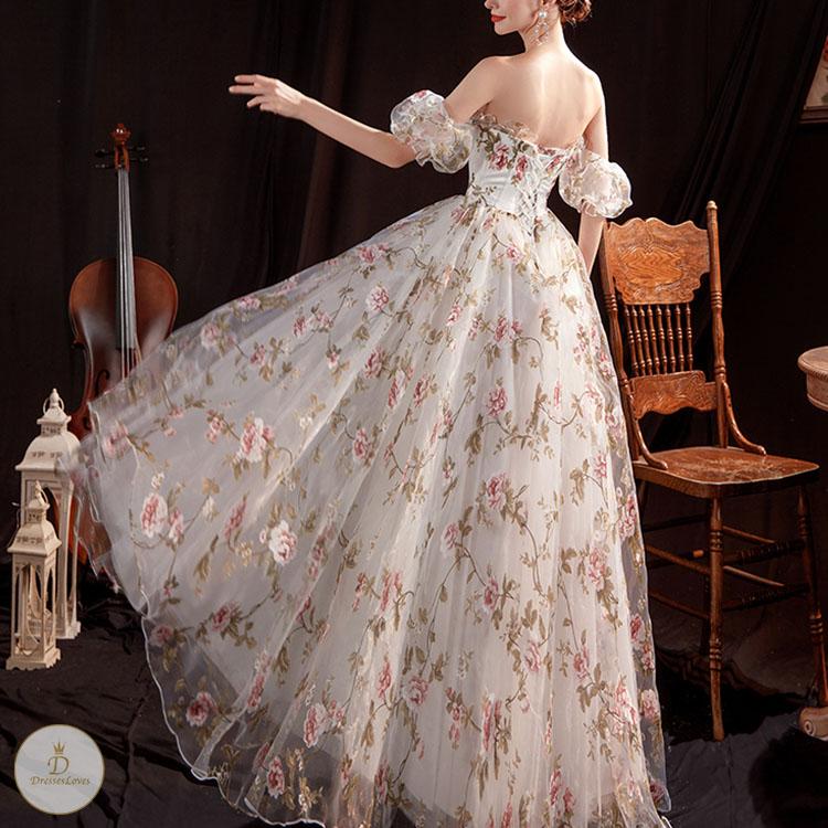 #7241 पुष्प प्रिंट शाम के कपड़े