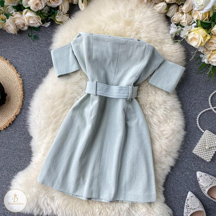 #7323 TRÄGERLOSES KLEID MIT REISSVERSCHLUSS