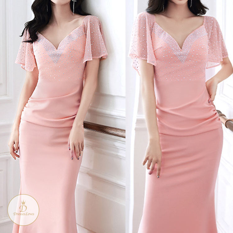 #7537 SLING EVENING DRESS