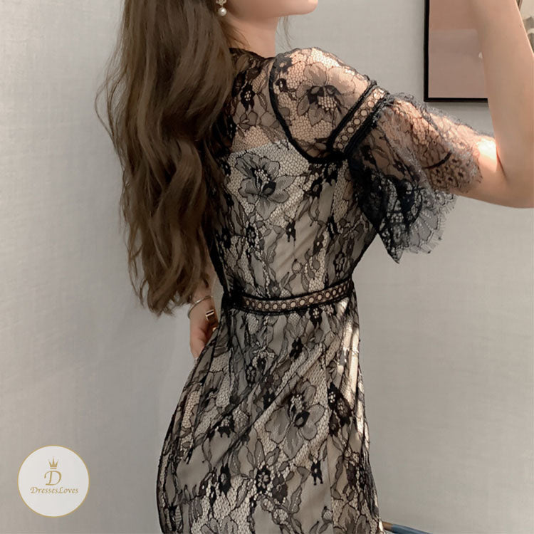 #7538 RETRO LACE DRESS