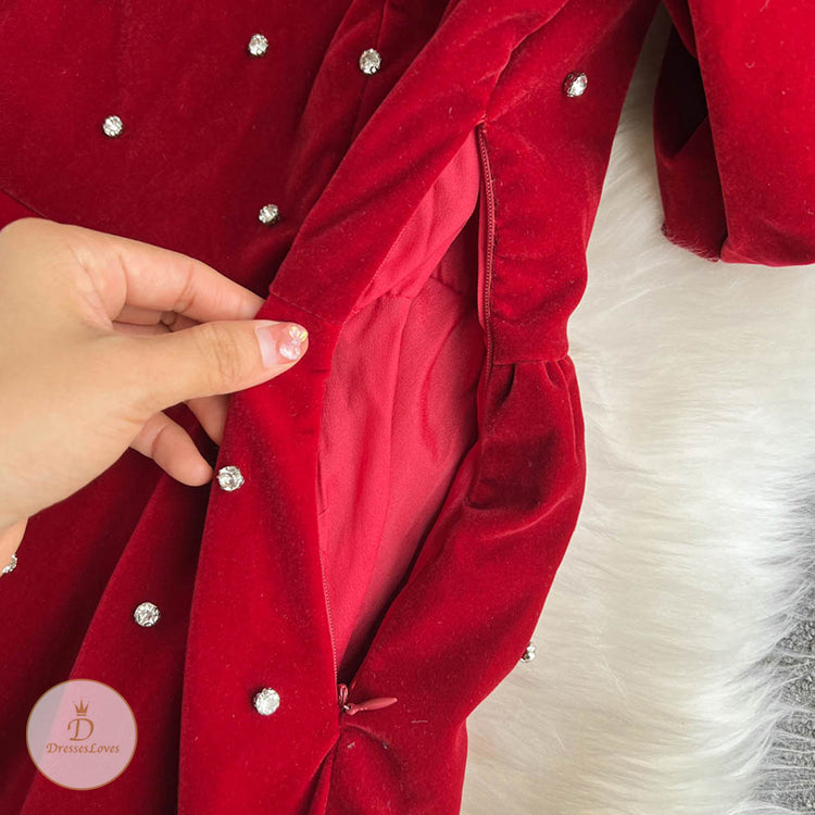 #7624 डायमंड रेट्रो ड्रेस