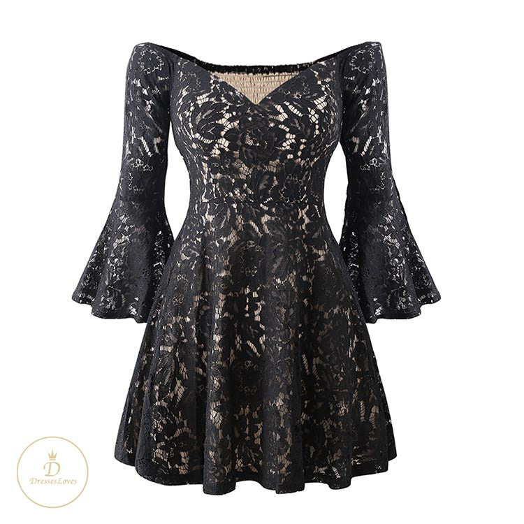 #7652 ONE WORD SHOULDER DRESS