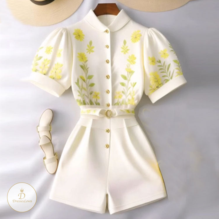 #7753 शर्ट और शॉर्ट्स दो पीस सूट