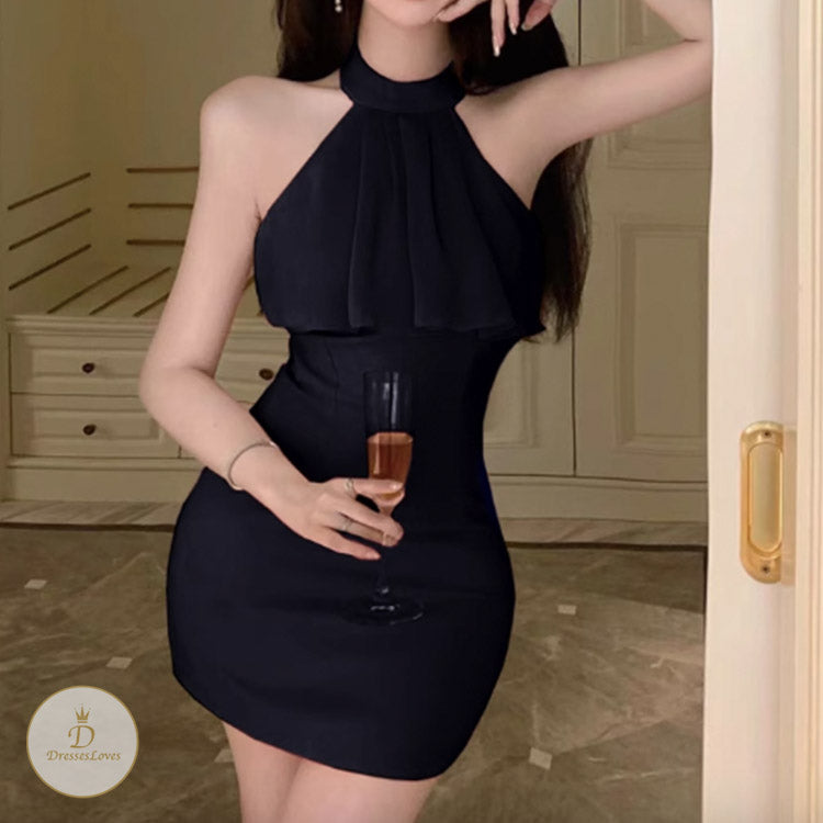 #7785 HALTERNECK DRESS