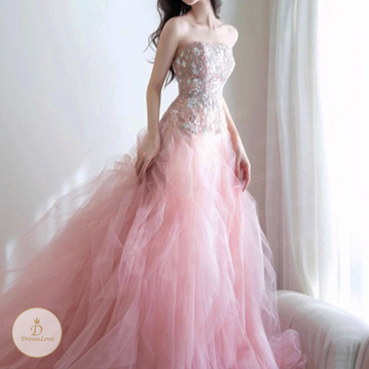 #7792 SEQUIN BANDEAU WRAP EVENING DRESS