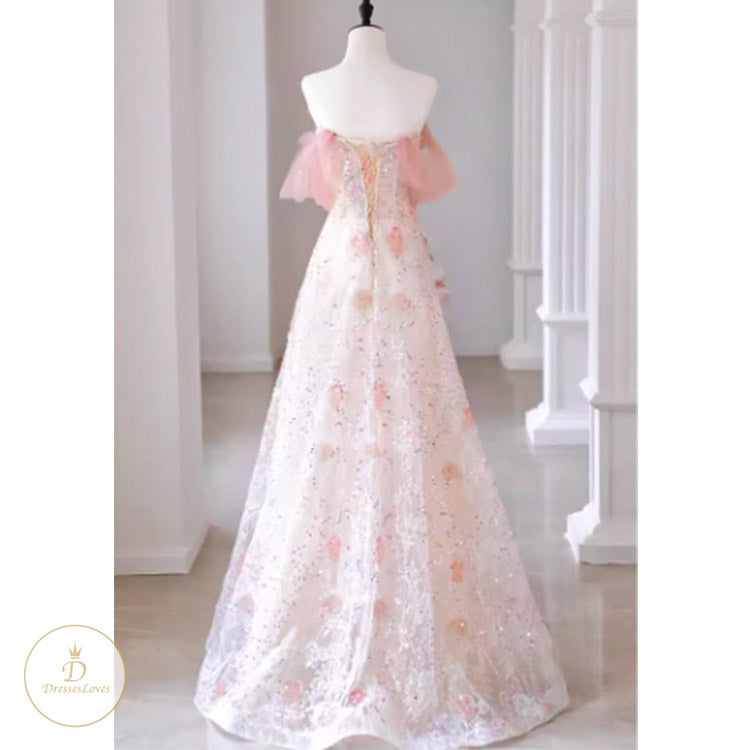 #7793 3D FLOWERS PARTY DRESS