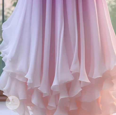 #7827 GRADIENT LAYERED SKIRT