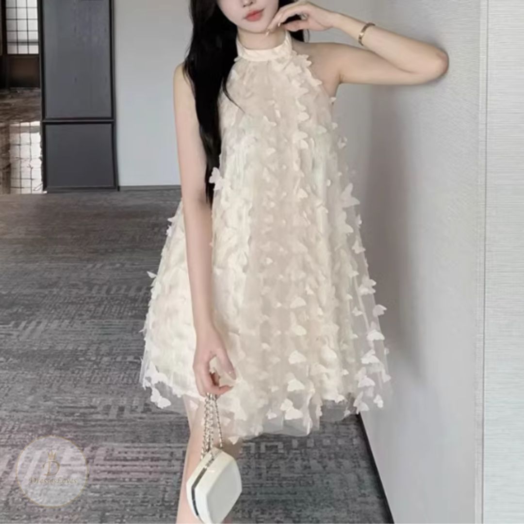 #7885 BACKLESS BIG BOW DRESS