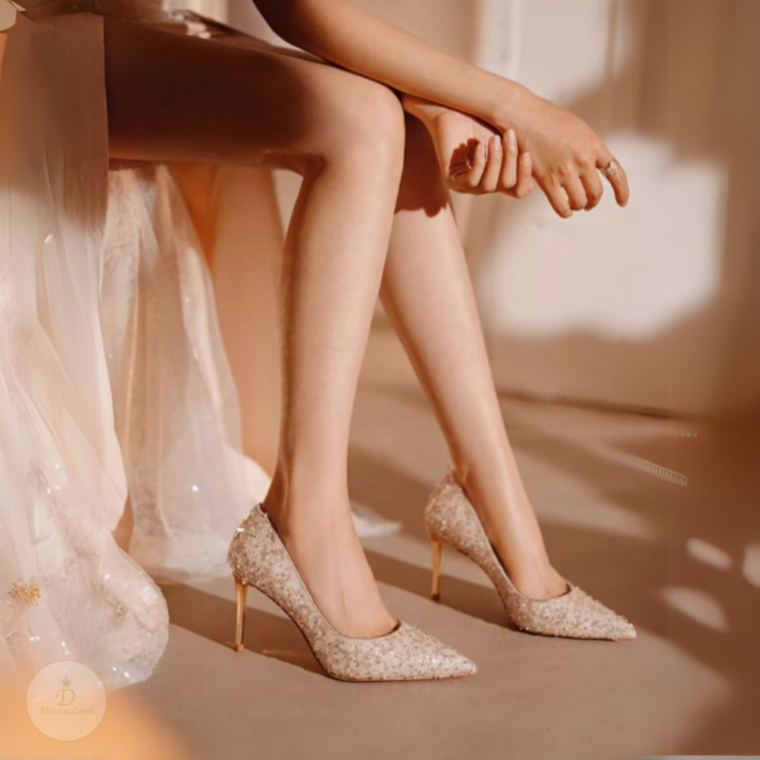 #7888 PAILLETTEN HIGH HEELS
