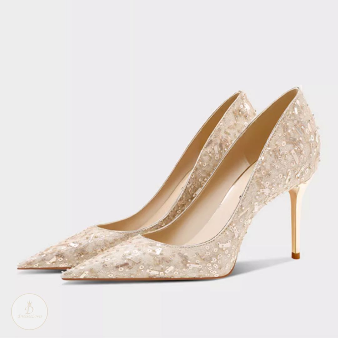#7888 PAILLETTEN HIGH HEELS