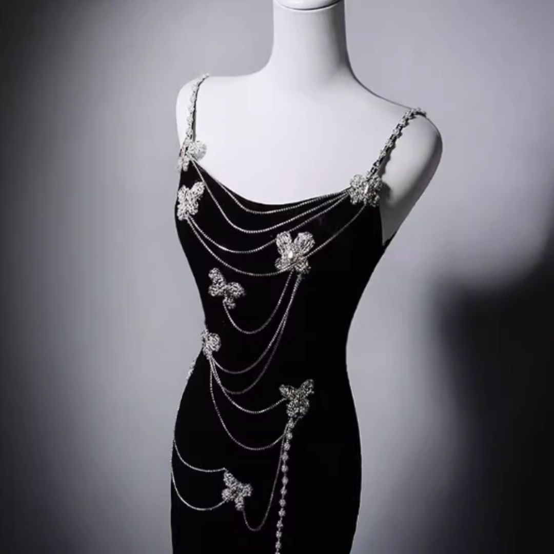 #7892 STRAPPY MERMAID SLIP DRESS EVENING GOWN