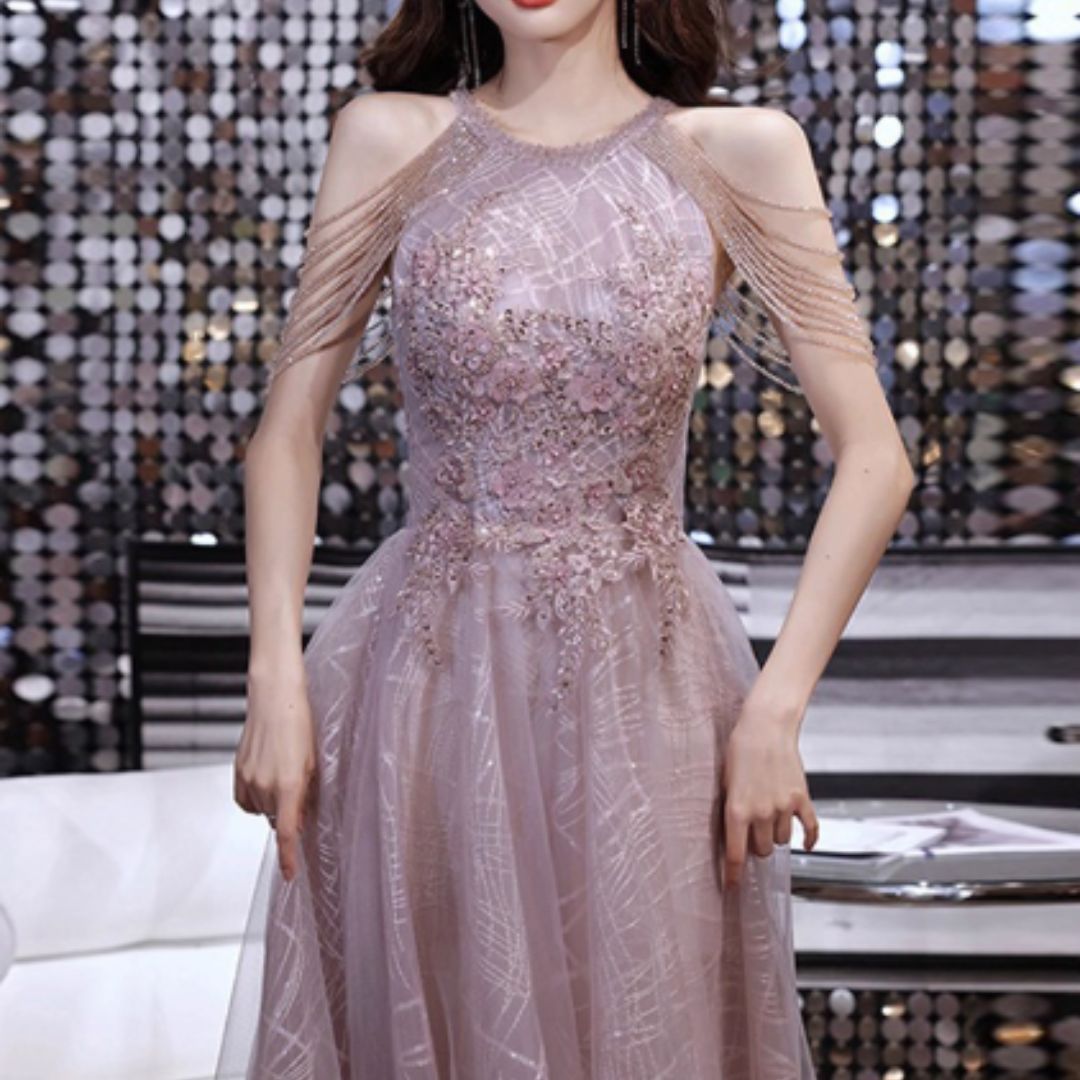 #7932 HALTERNECK LUXURY EVENING DRESS