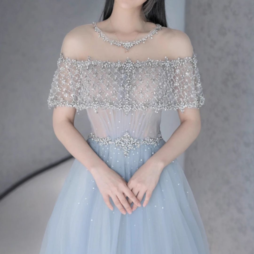 #7935 LUXE ETHEREAL EVENING GOWN