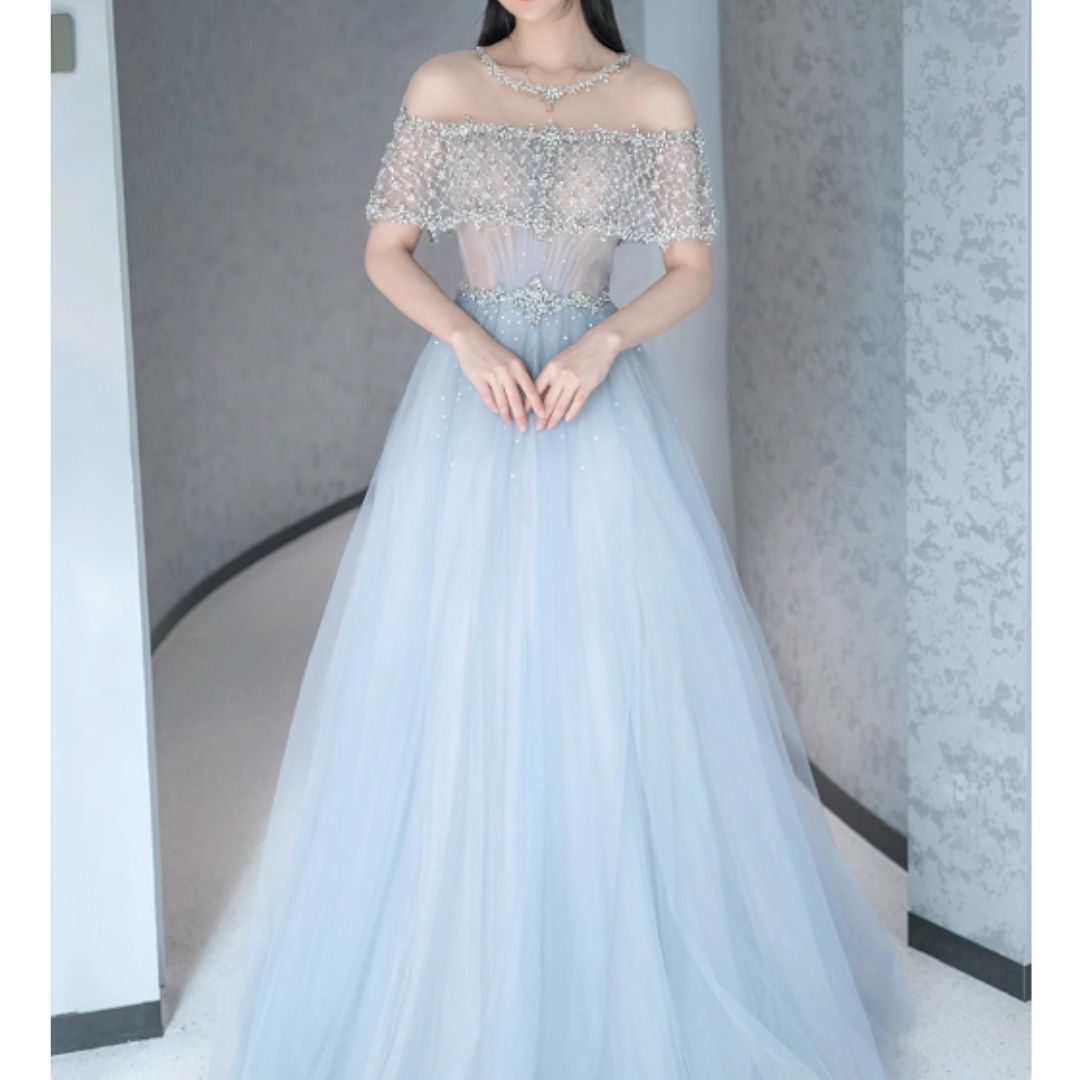#7935 LUXE ETHEREAL EVENING GOWN