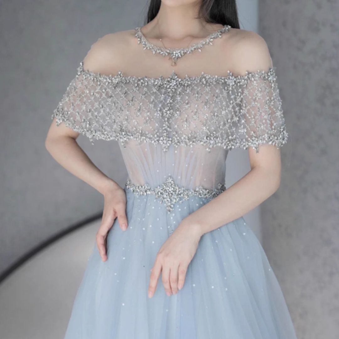 #7935 LUXE ETHEREAL EVENING GOWN