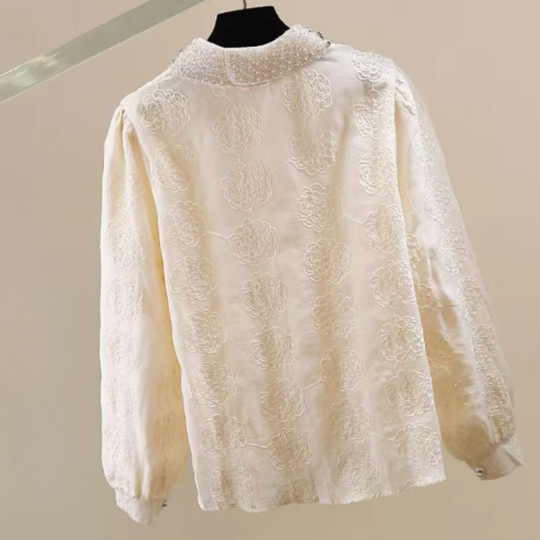 OPULENT BEAD & CRYSTAL SHIRT #7958