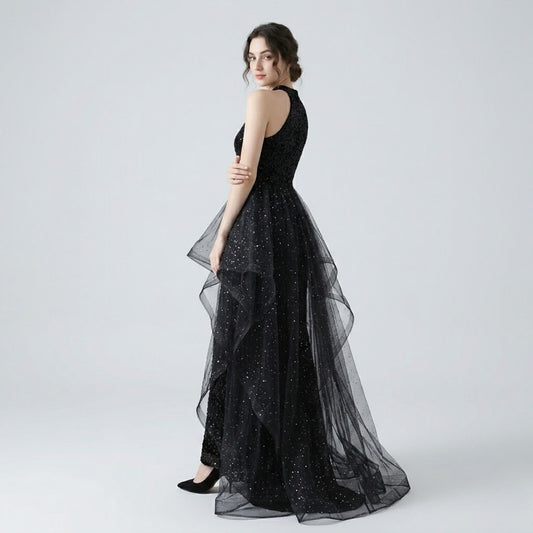 #7748 HALTERNECK PROM DRESS