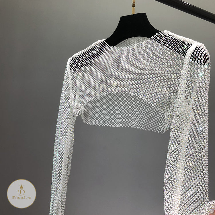 #C1012 चमकदार टॉप