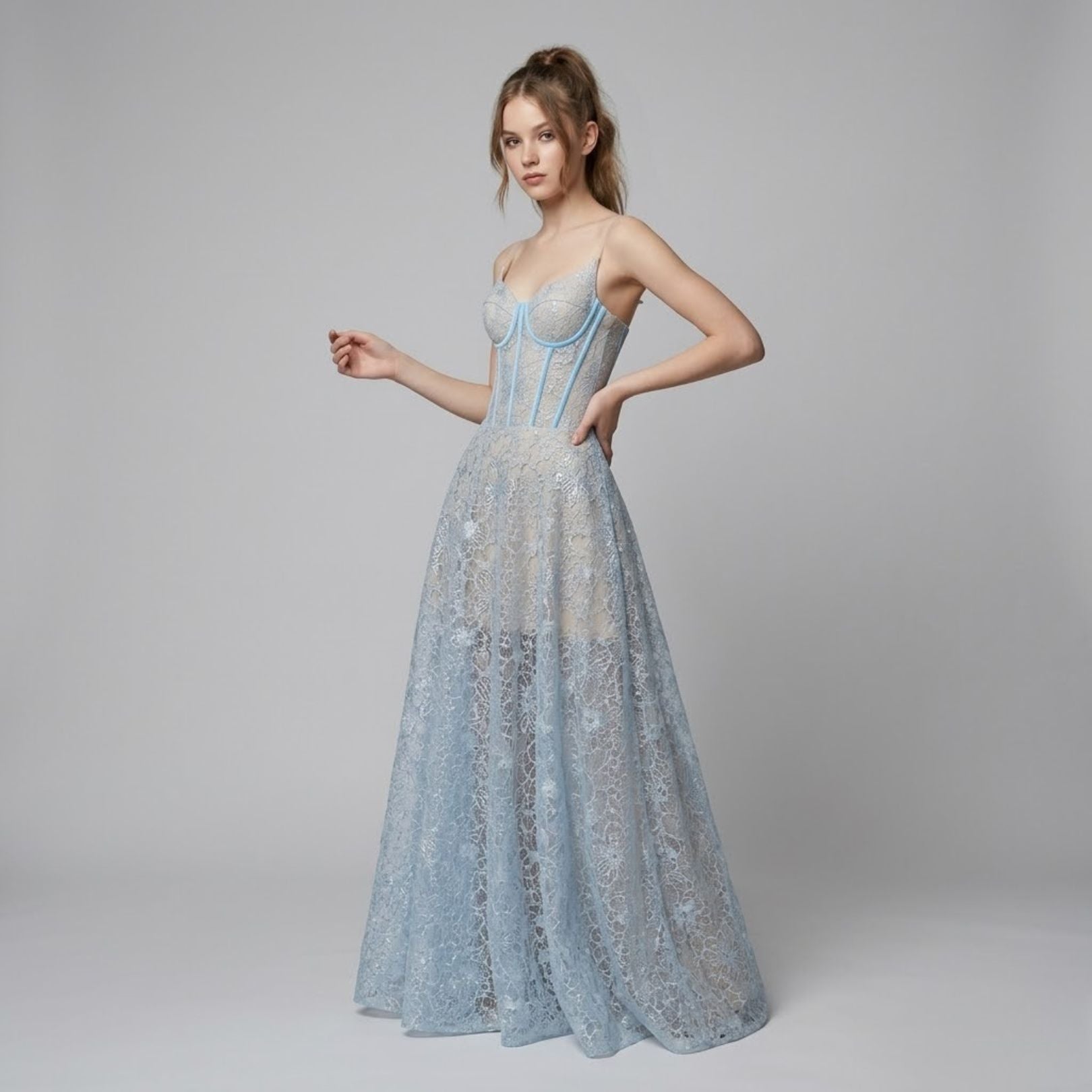 Corset-Style Lace Camisole Dress – Dressesloves