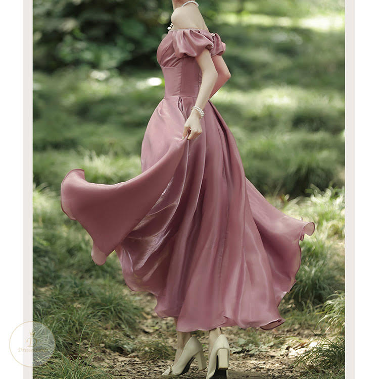 #7476 ONE SHOULDER SWING DRESS