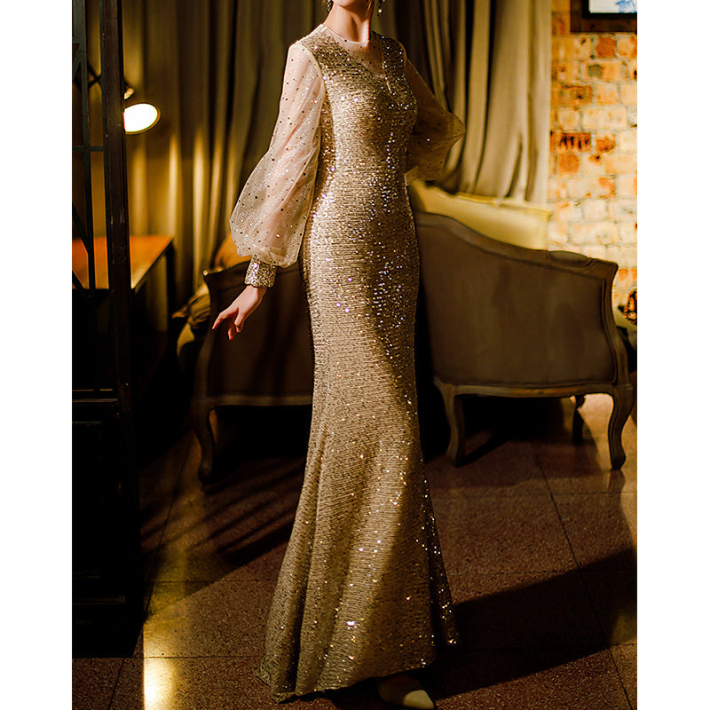 #40112 SEQUIN EVENING DRESS