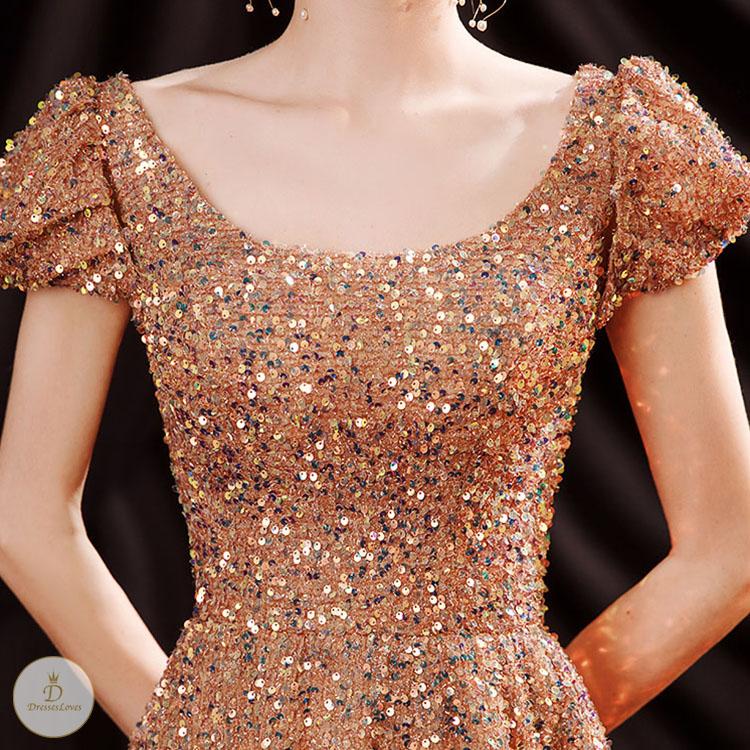 #7231 SHINE GOLDEN EVENING DRESSES