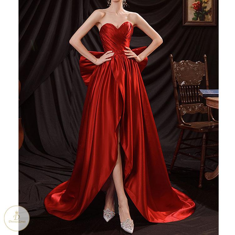 #7232 TRAILING EVENING DRESS