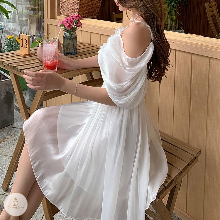 #7381 OFF SHOULDER SWING DRESS