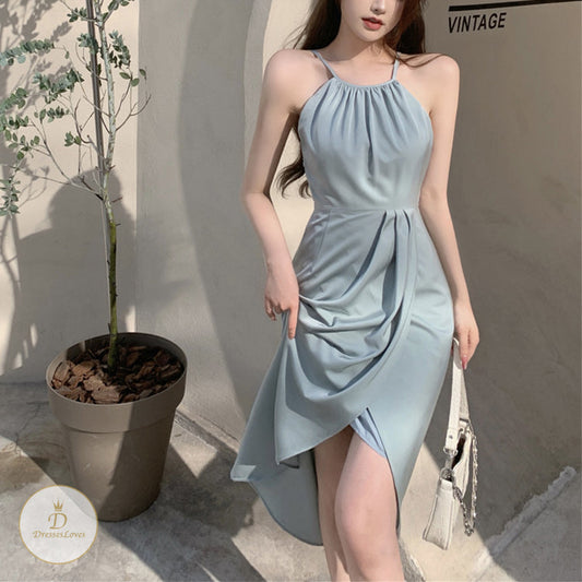 #7640 HALTERNECK SLING DRESS