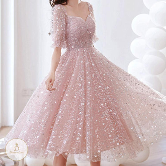 #7647 SEQUIN EMBROIDERY EVENING DRESS