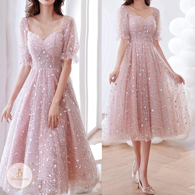 #7647 SEQUIN EMBROIDERY EVENING DRESS