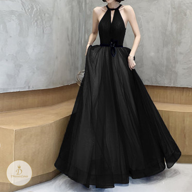 #7679 HALTERNECK EVENING DRESS