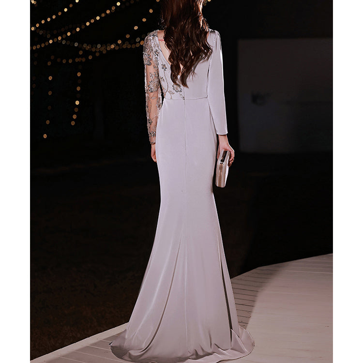 #7737 EMBROIDERY EVENING DRESS