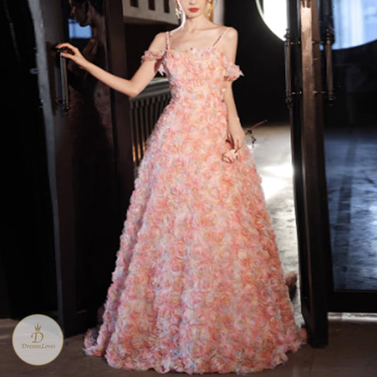 #7780 BLUMEN-SLING-ABENDKLEID