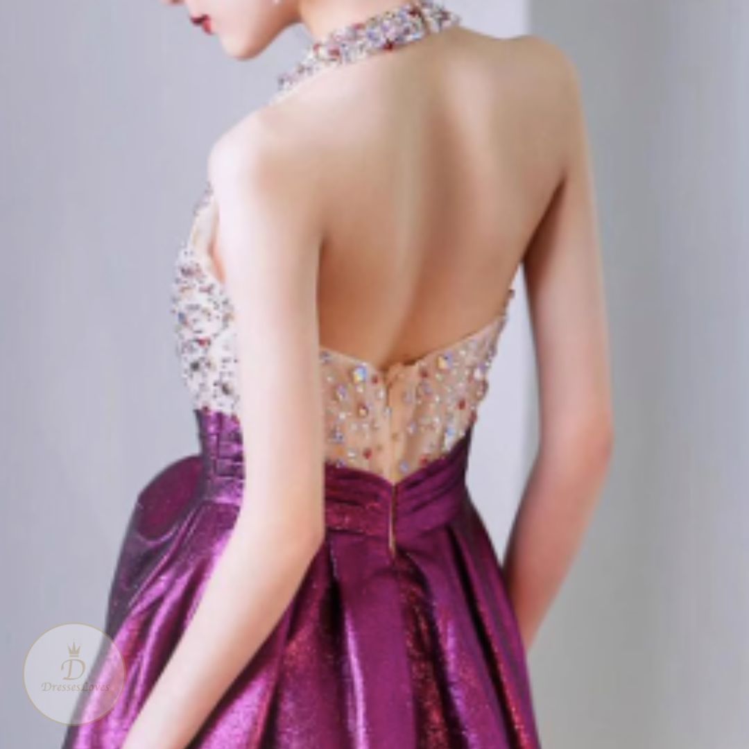 #7883 HALTER EVENING DRESS