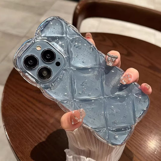#7923 3D DIAMOND GLITTER TRANSPARENT PHONE CASE