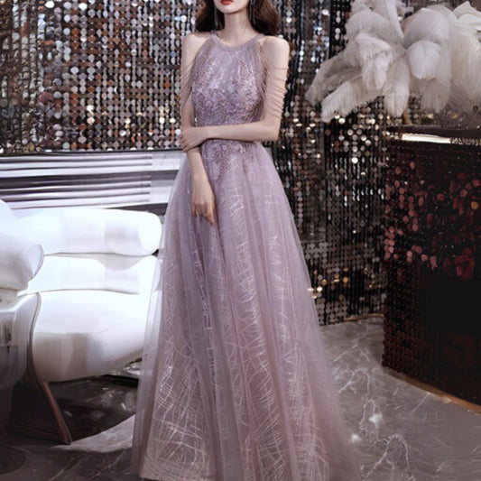 #7932 HALTERNECK LUXURY EVENING DRESS