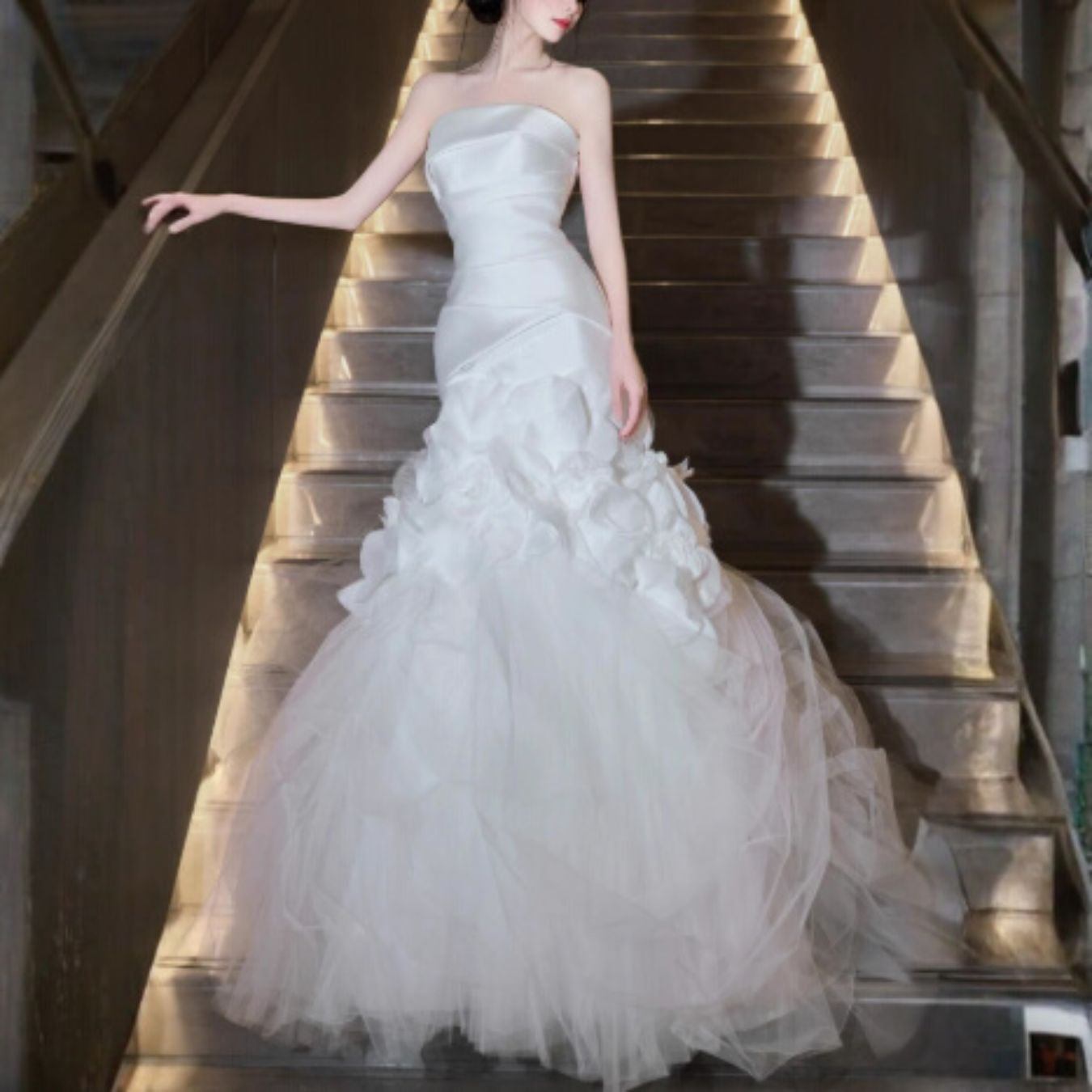 #7941 LUXURY CHIC STRAPLESS EVENING DRESS