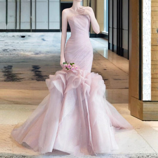 #7943 STRAPLESS EVENING DRESS