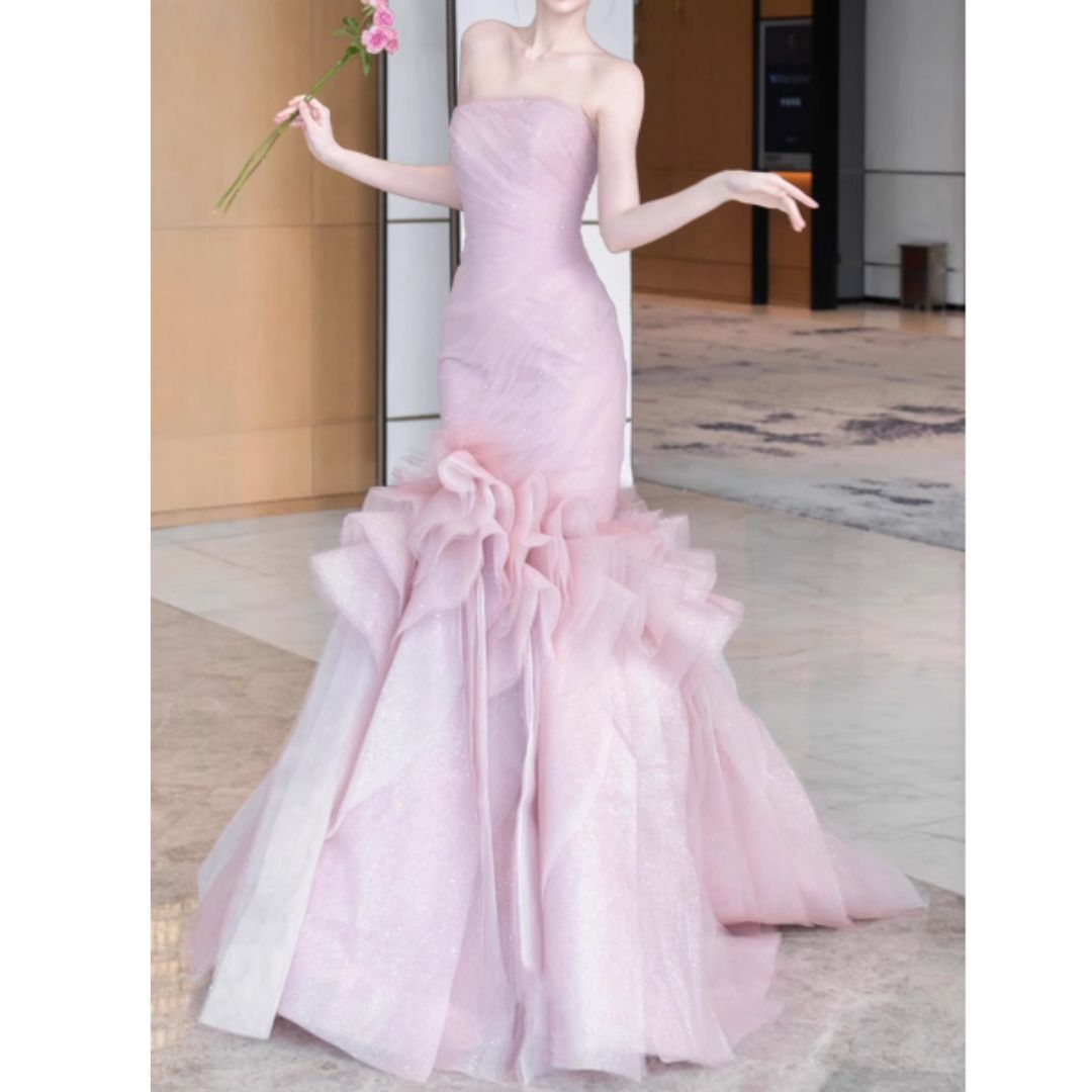 #7943 STRAPLESS EVENING DRESS