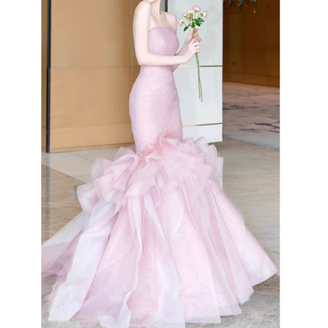 #7943 STRAPLESS EVENING DRESS