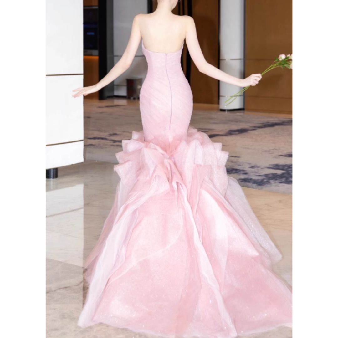 #7943 STRAPLESS EVENING DRESS