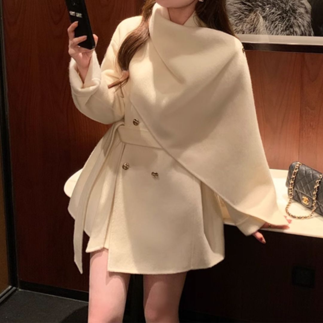 #7951 HIGH-END UNIQUE CAPE JACKET IN THICK