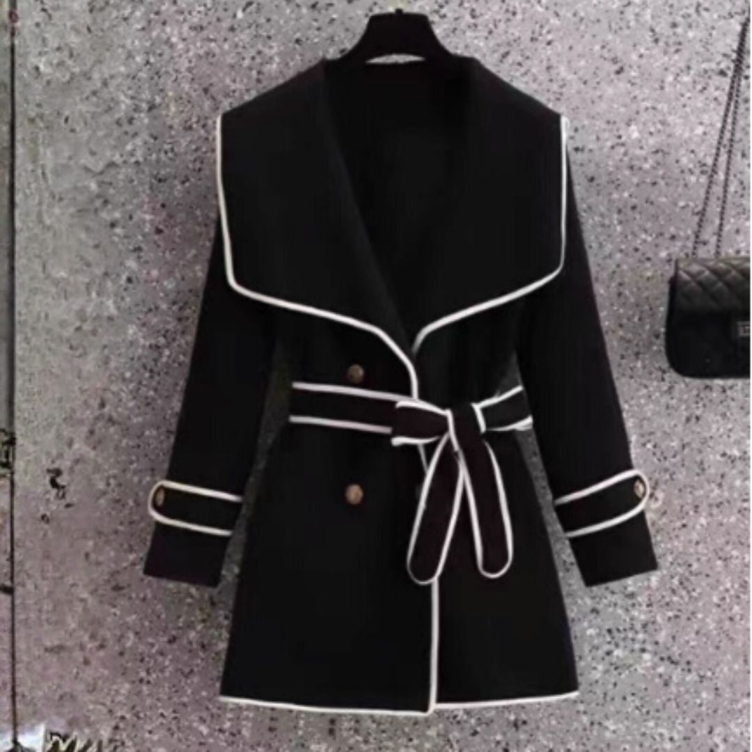 #7952 NAVY COLLAR WOOL JACKET