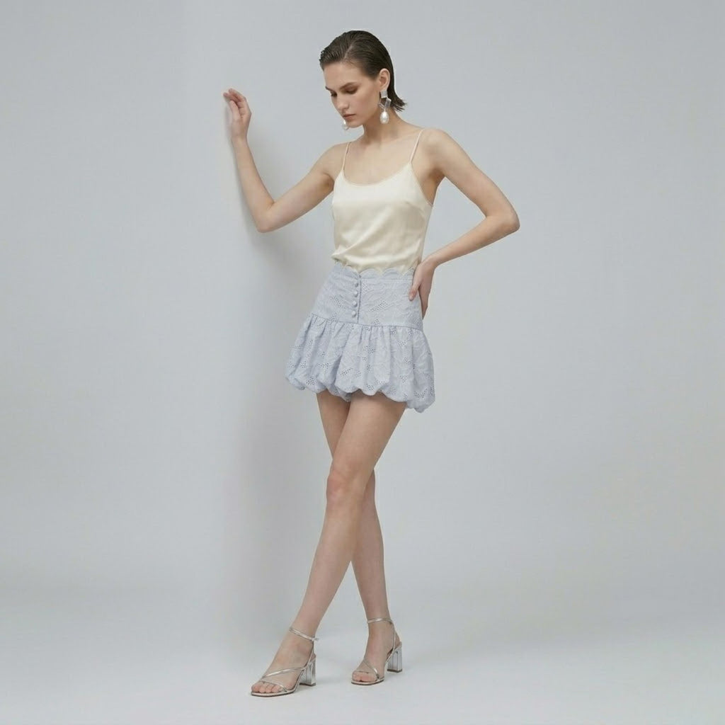 Embroidered Eyelet Skirt