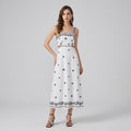 Embroidered Cutout Cami Maxi Dress