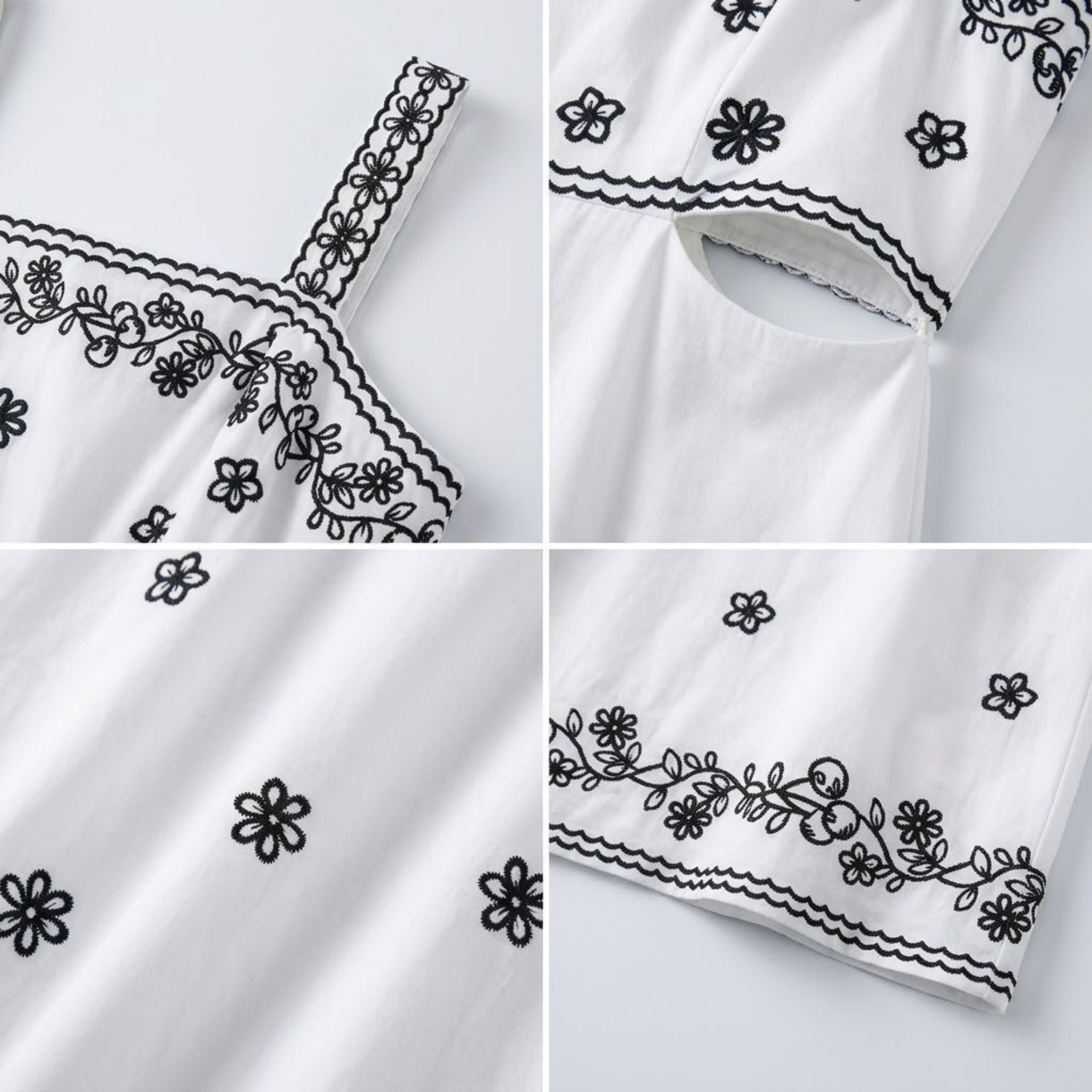 Embroidered Cutout Cami Maxi Dress